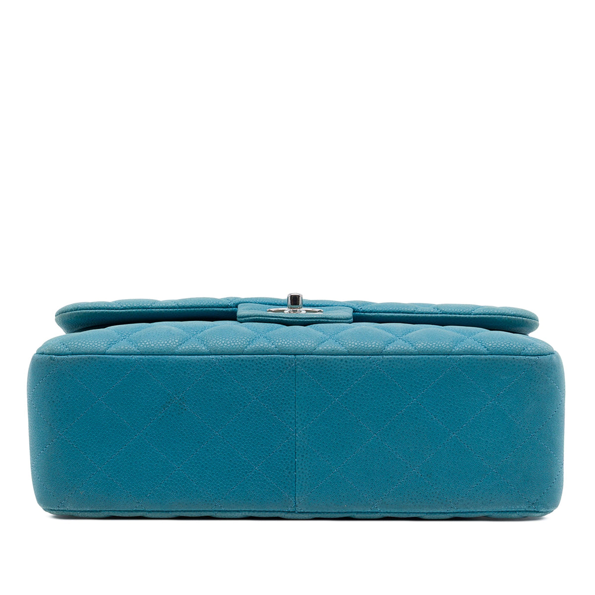 Chanel Jumbo Classic Caviar Double Flap — Blue