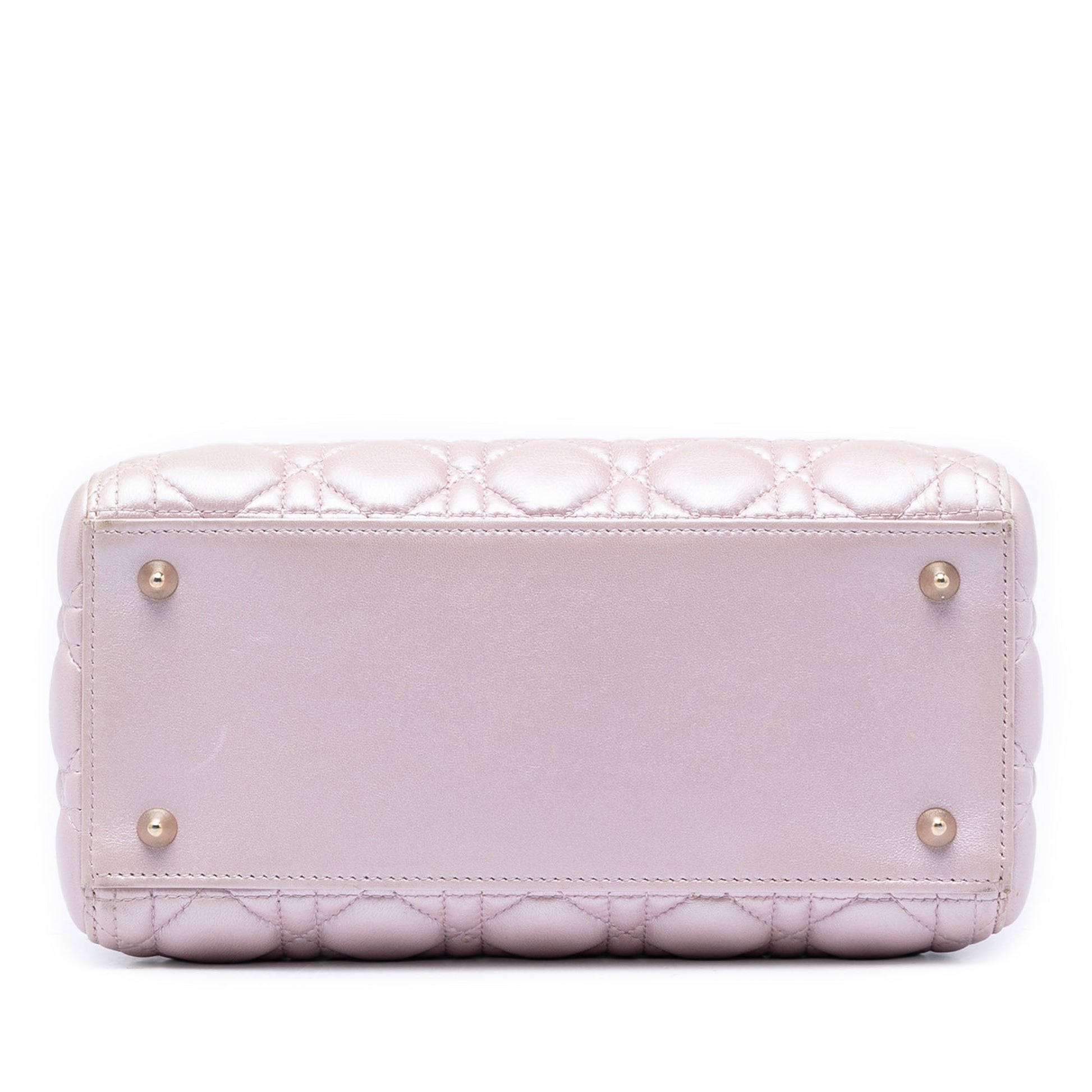 Dior Medium Pearlescent Lambskin Cannage Lady Dior