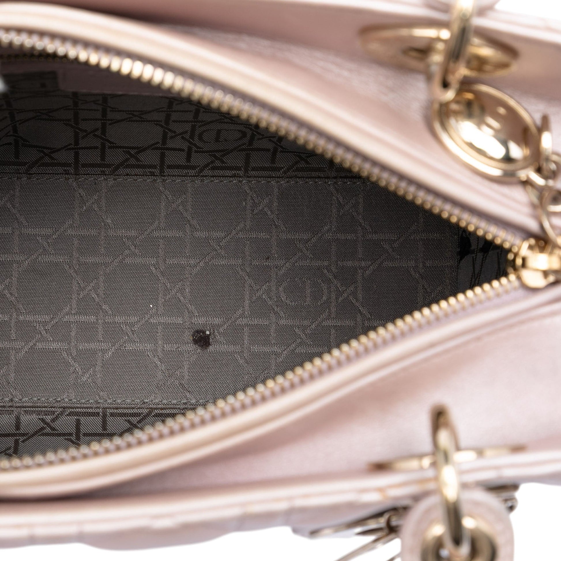 Dior Medium Pearlescent Lambskin Cannage Lady Dior
