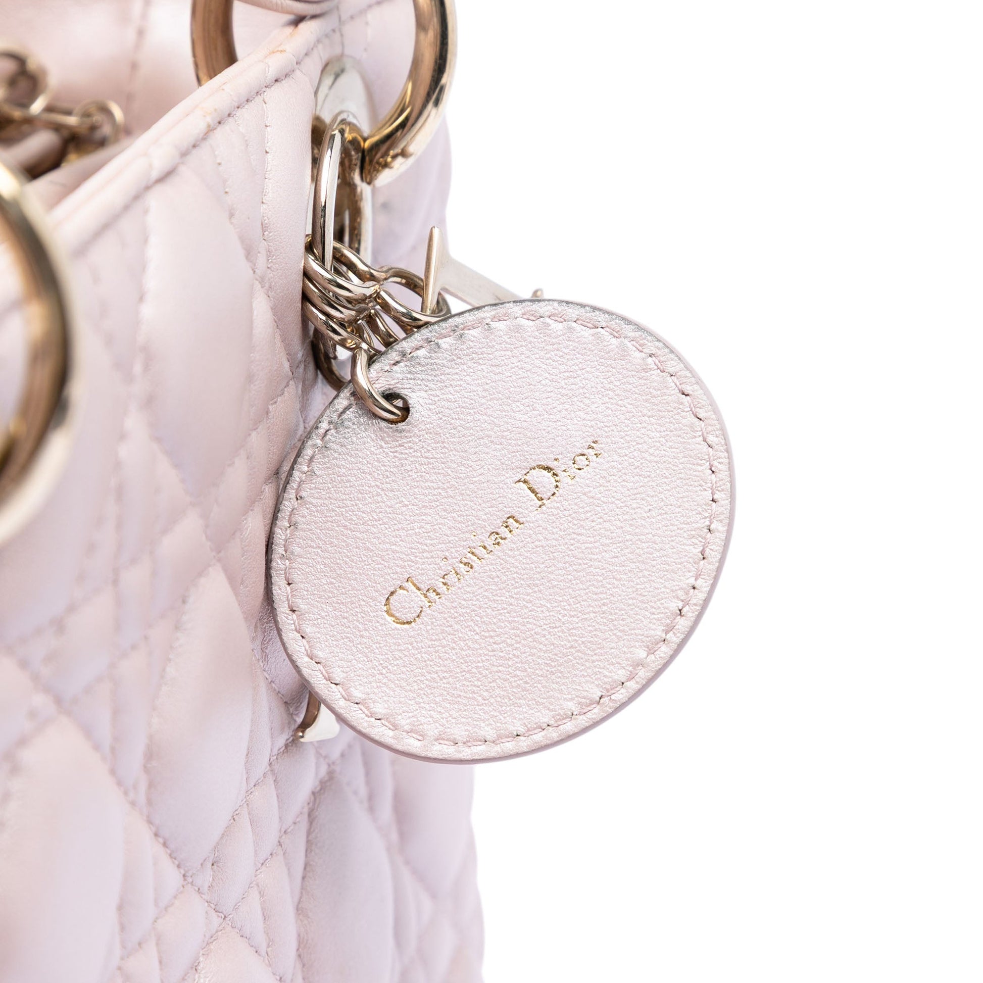 Dior Medium Pearlescent Lambskin Cannage Lady Dior