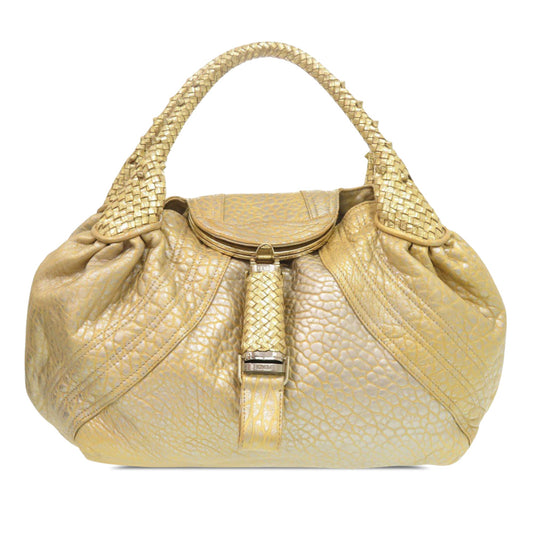 Fendi Bimetal Nappa Spy Hobo