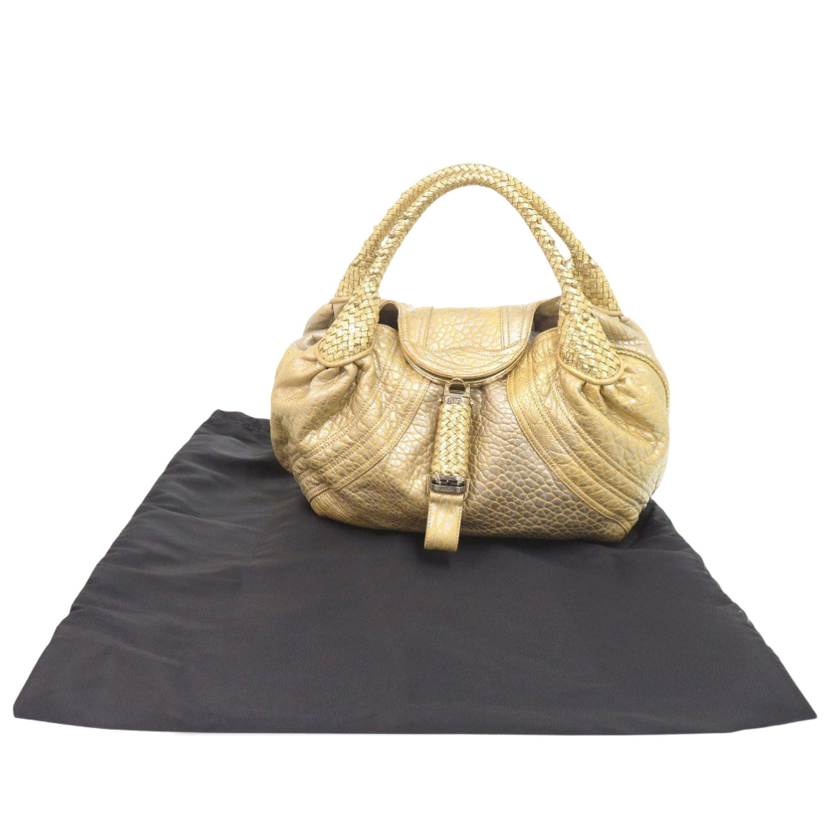 Fendi Bimetal Nappa Spy Hobo