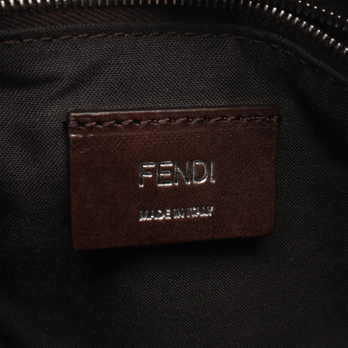 Fendi Mini Zucca Canvas O'Lock Bowling Bag