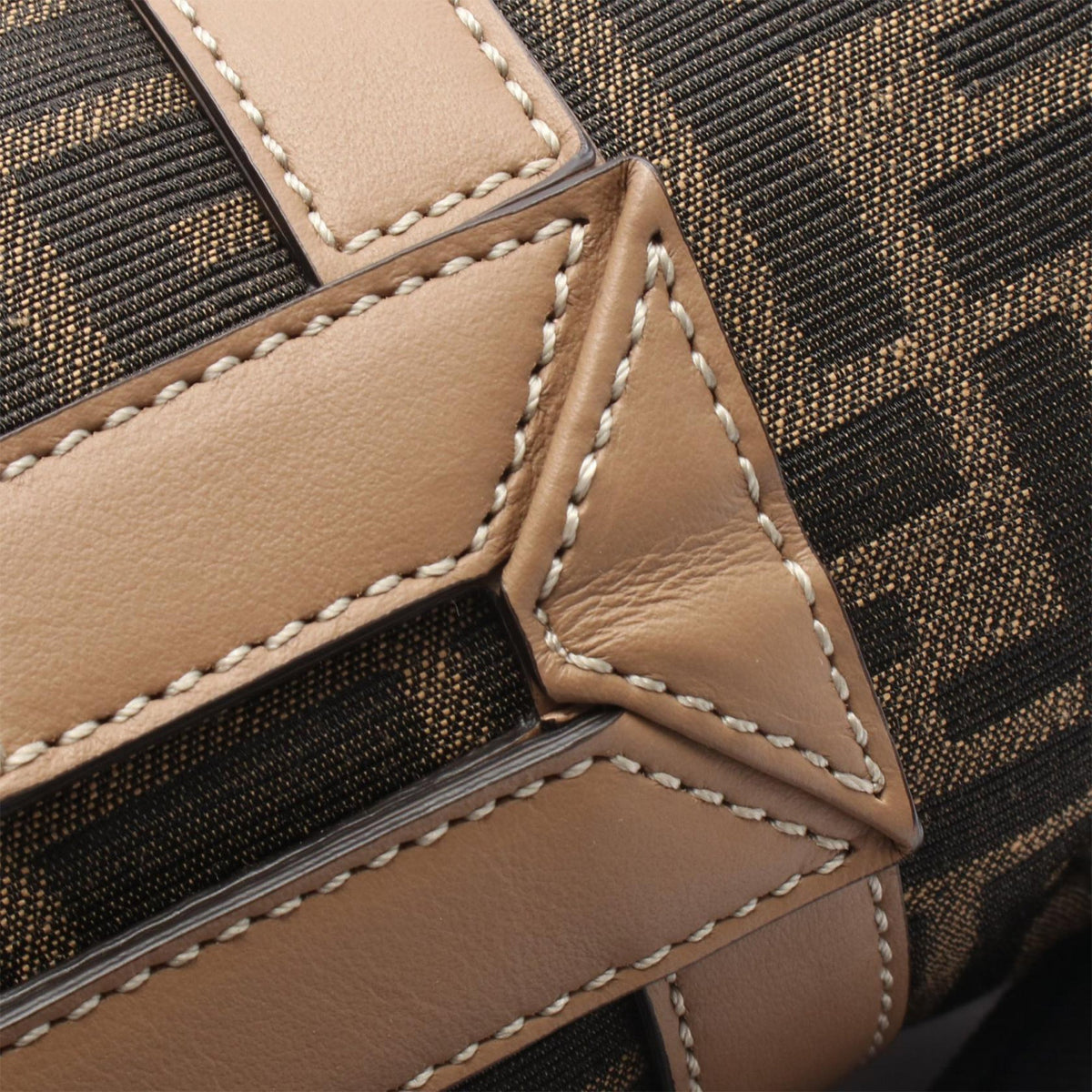 Fendi Mini Zucca Canvas O'Lock Bowling Bag
