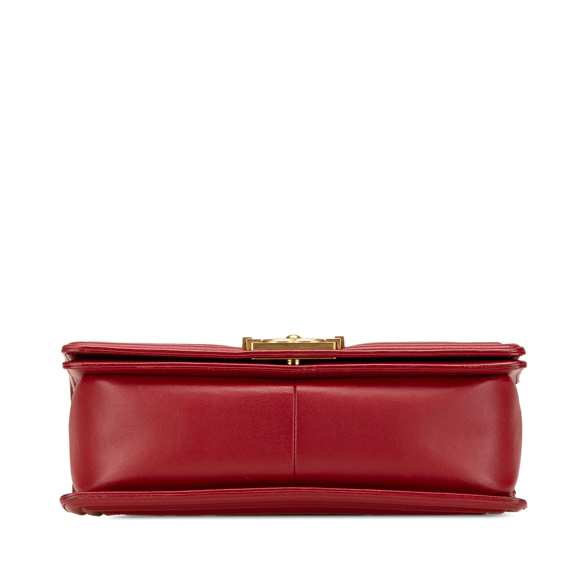 Chanel Old Medium Quilted Lambskin Boy Flap — Red