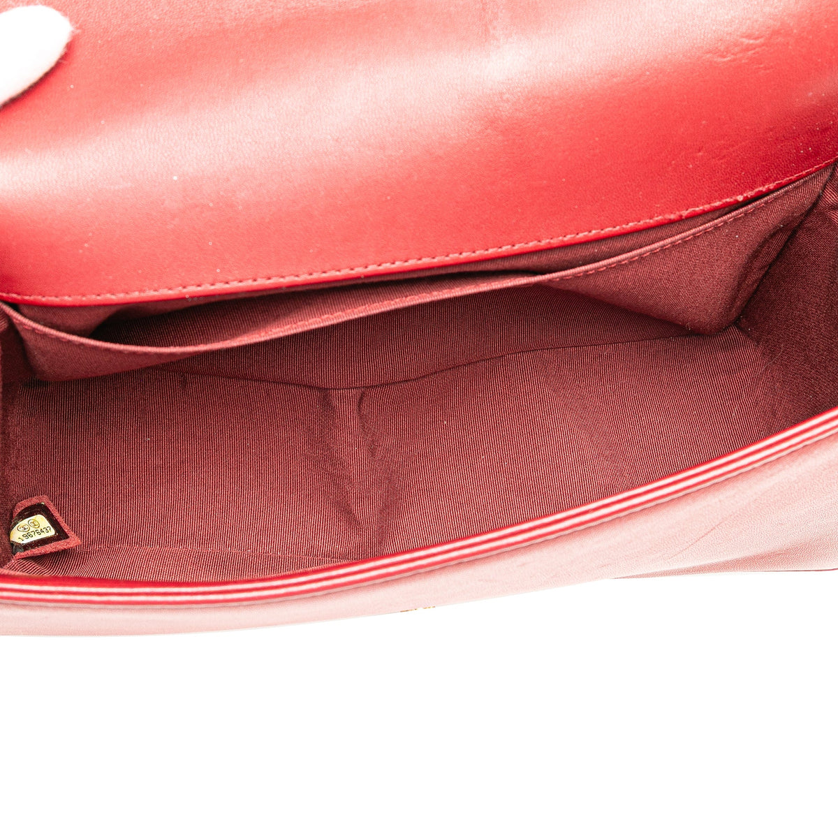 Chanel Old Medium Quilted Lambskin Boy Flap — Red