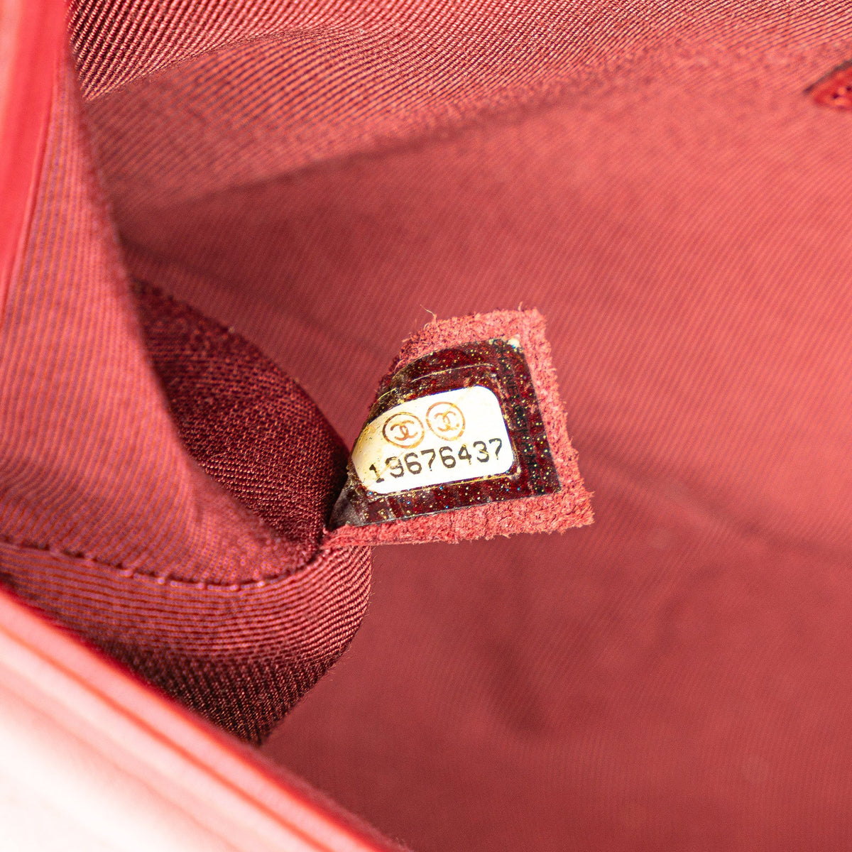 Chanel Old Medium Quilted Lambskin Boy Flap — Red