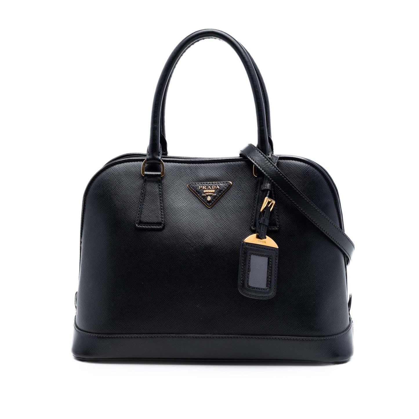 Prada Medium Saffiano Lux Open Promenade Satchel