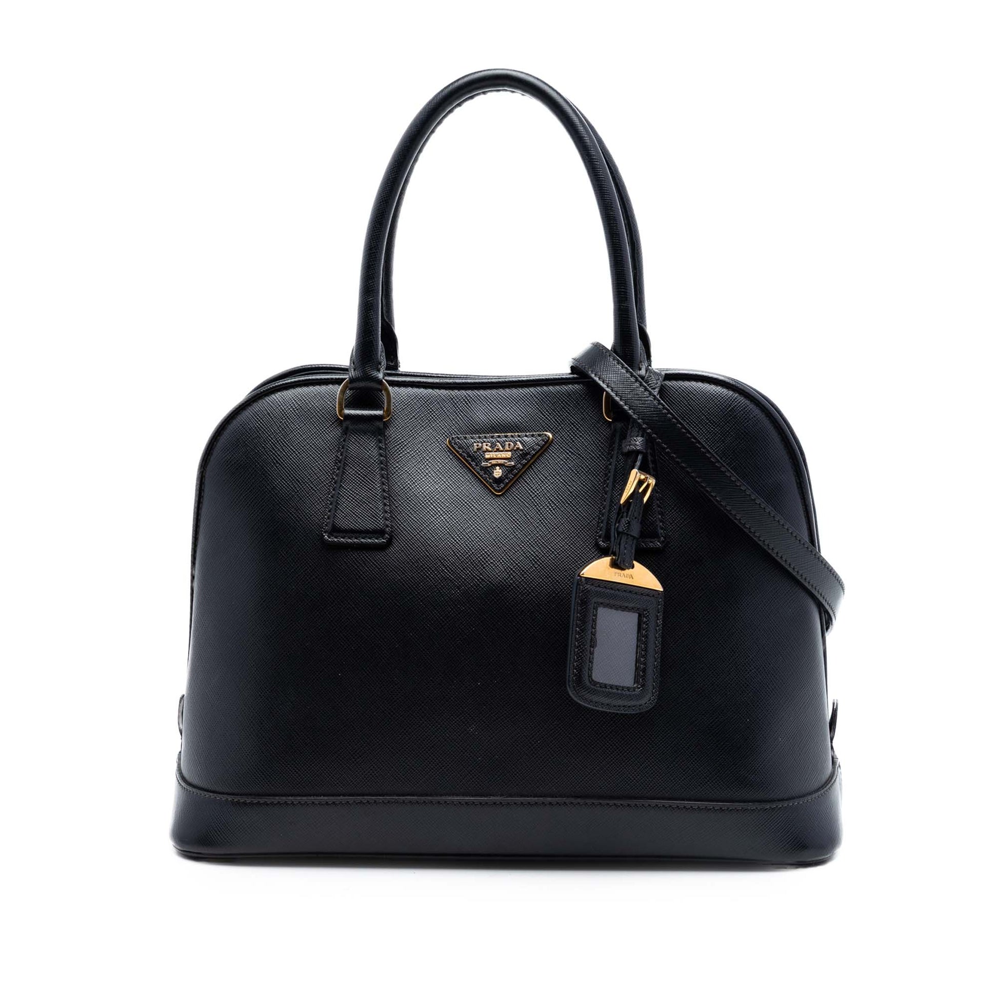 Prada Medium Saffiano Lux Open Promenade Satchel