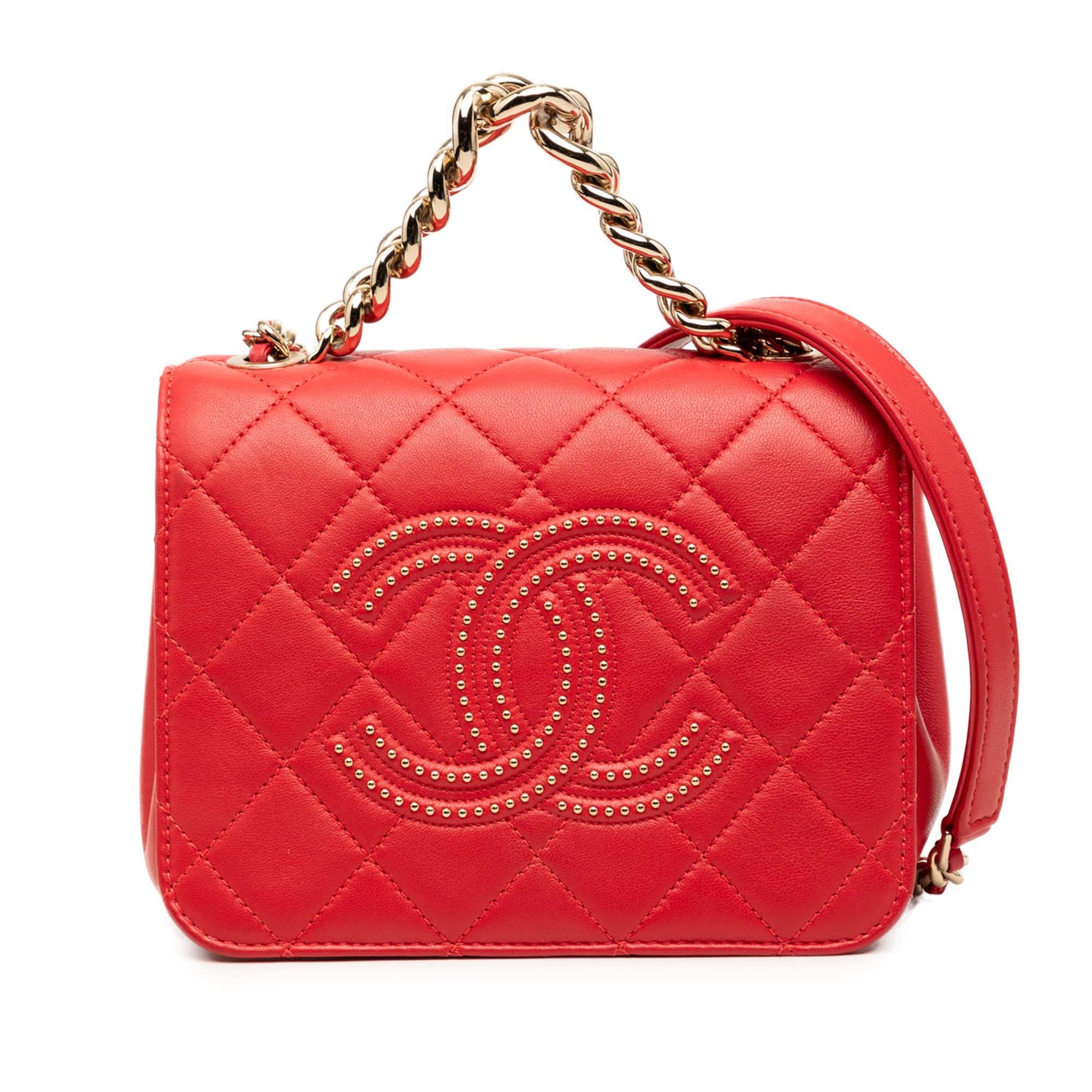 Chanel Quilted Lambskin Studded Beauty Begins Flap