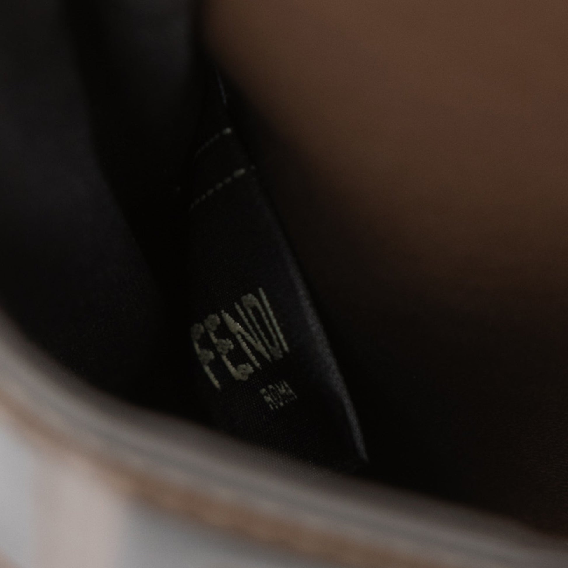 Fendi FF 1974 Embossed Leather Phone Pouch on Chain