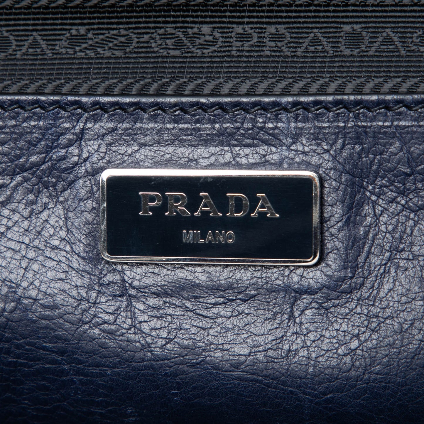 Prada Glace Calf Sound Lock Satchel