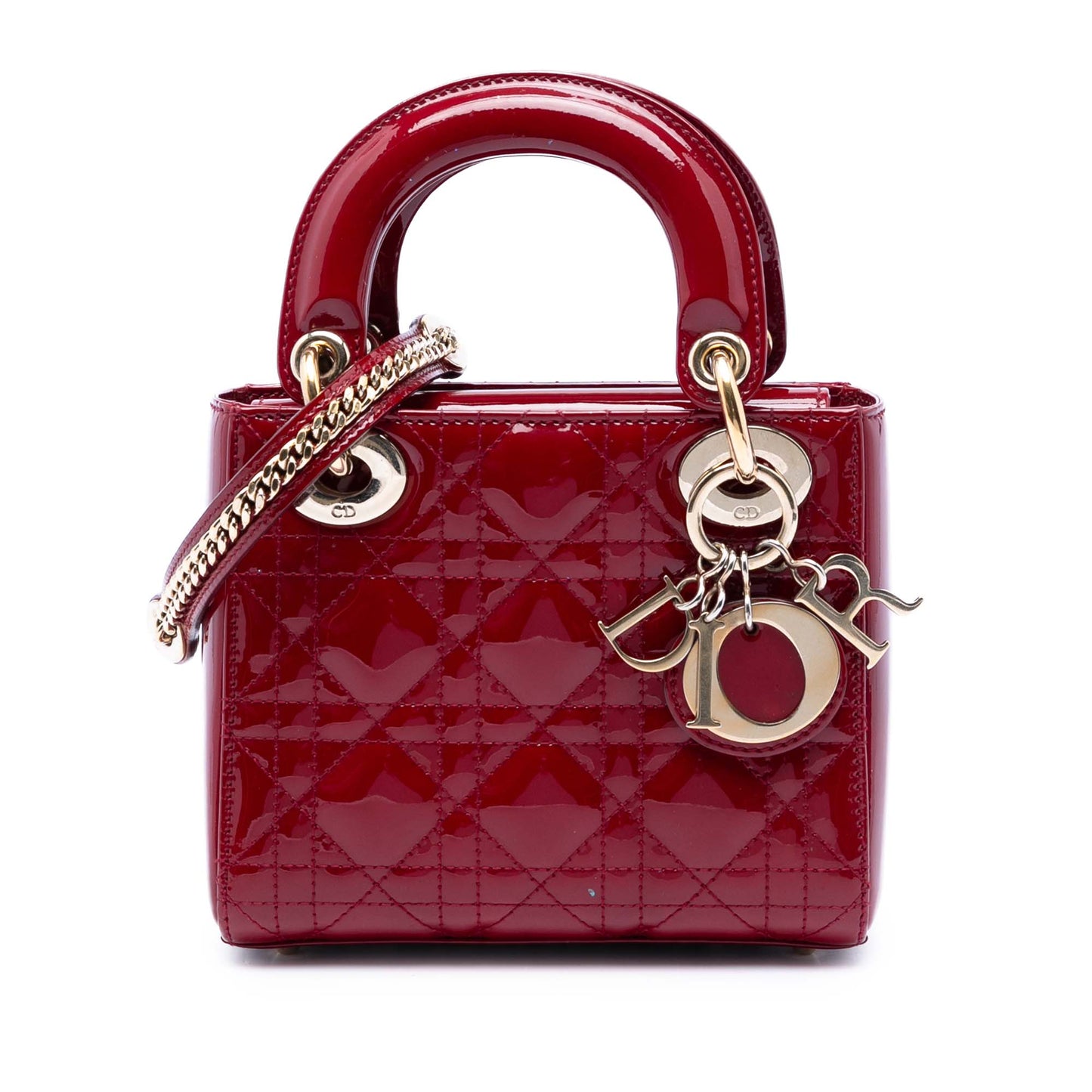Dior Mini Patent Cannage Lady Dior