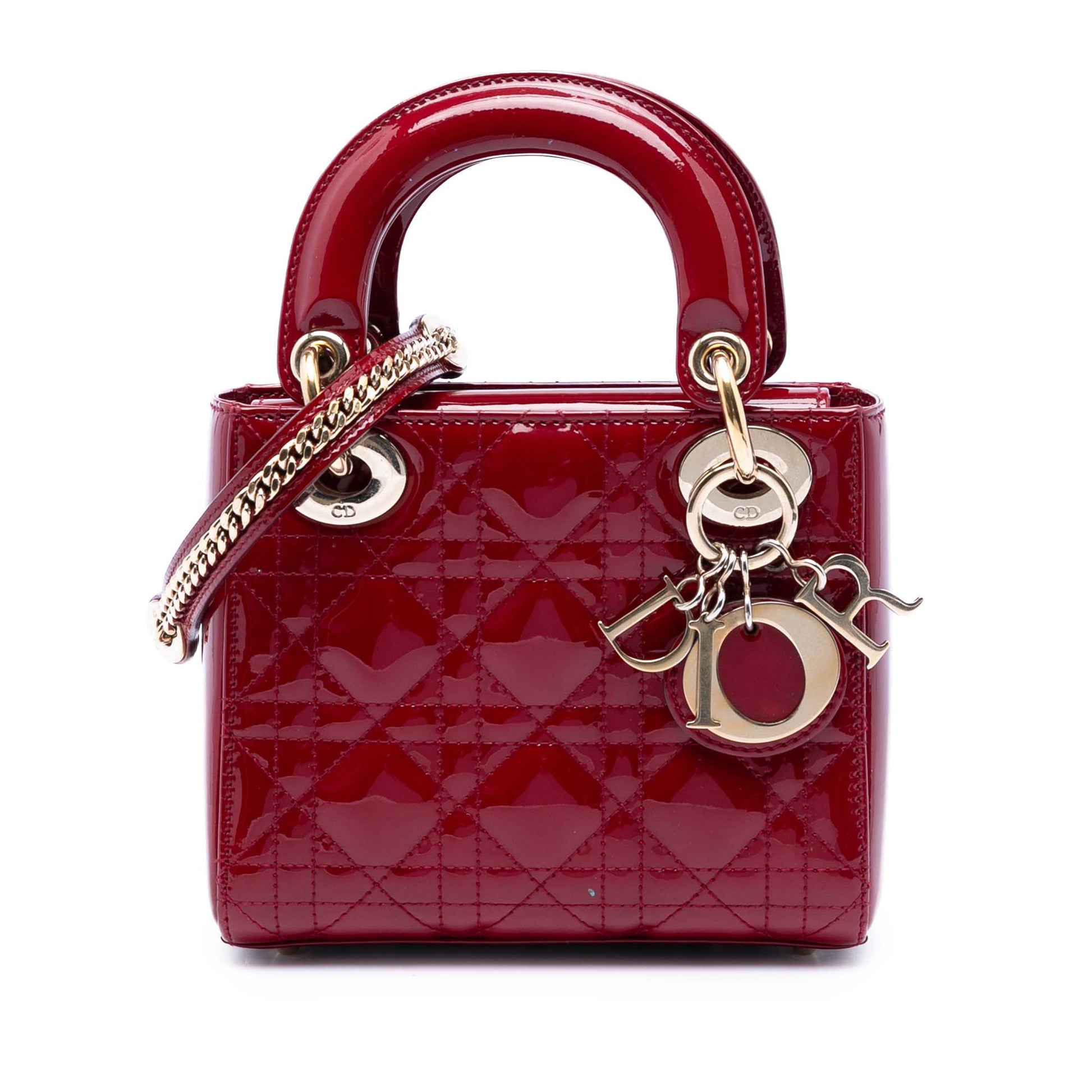 Dior Mini Patent Cannage Lady Dior