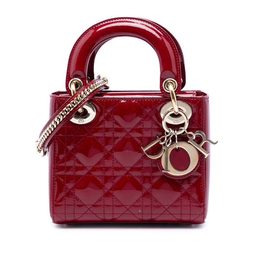 Dior Mini Patent Cannage Lady Dior