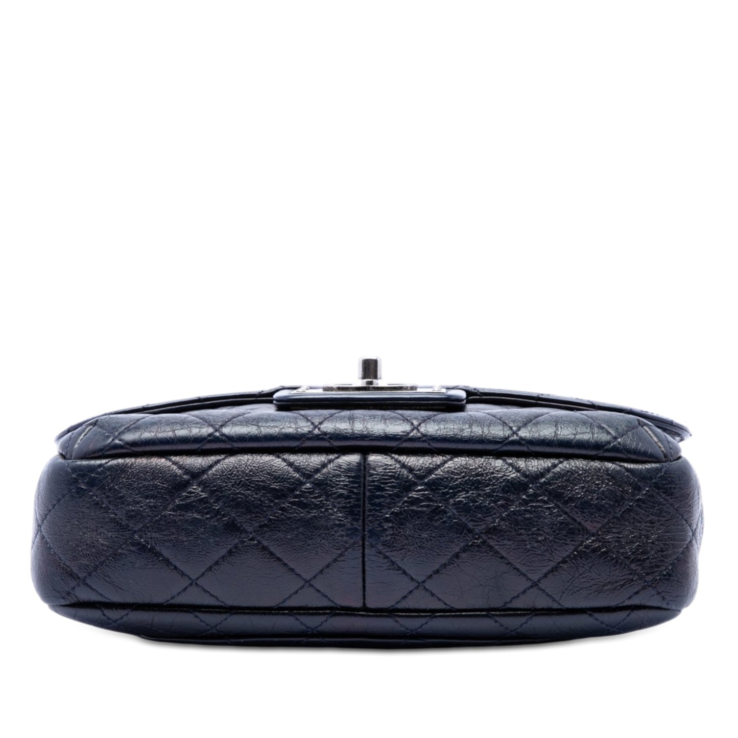 Chanel Medium Quilted Glazed Calfskin CC Plate Flap