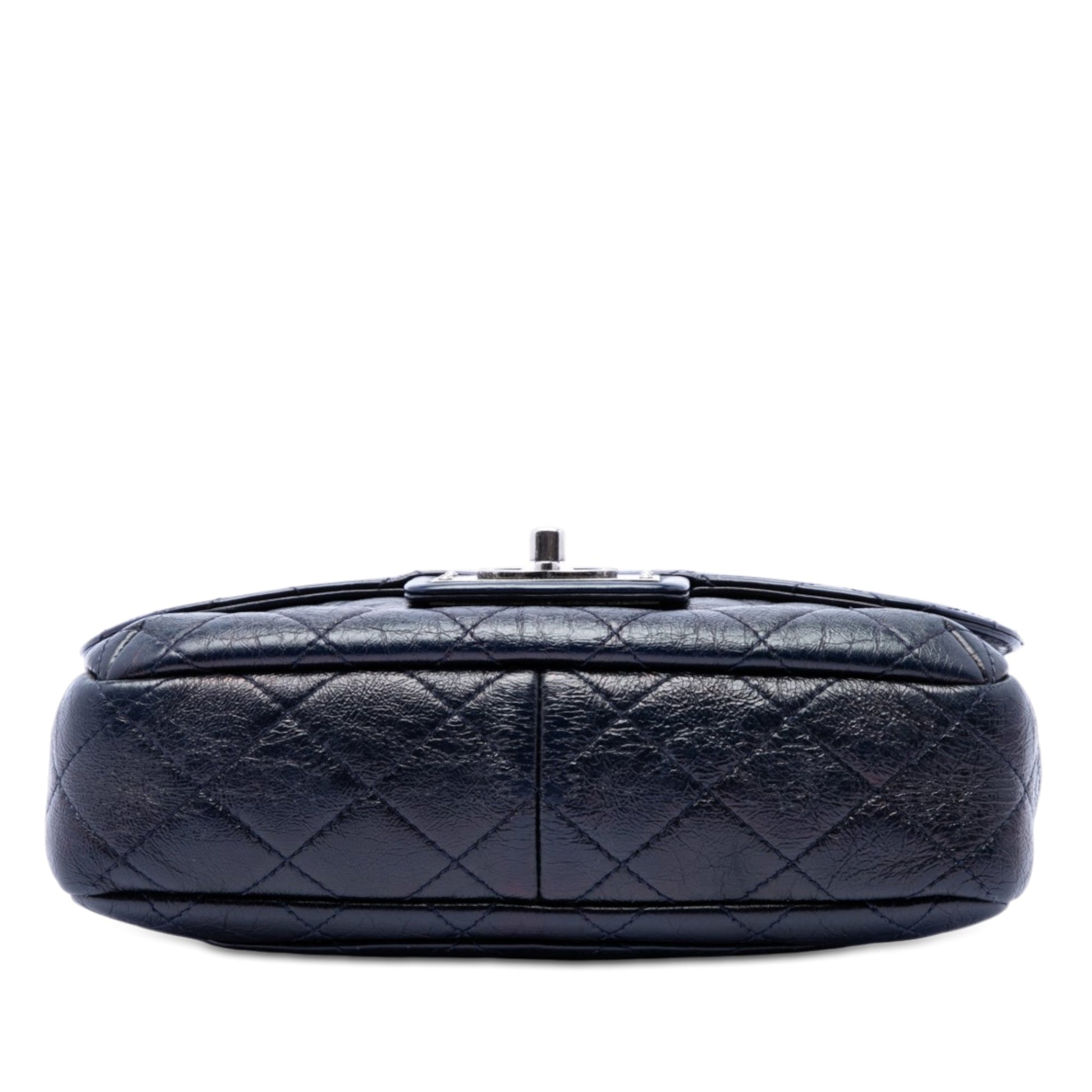Chanel Medium Quilted Glazed Calfskin CC Plate Flap