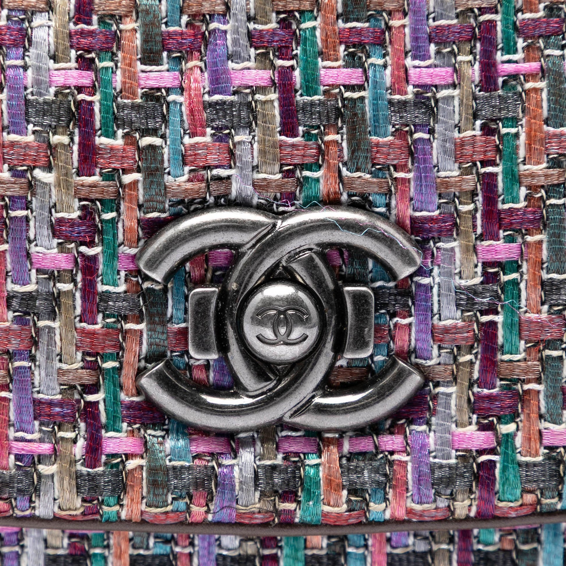 Chanel CC Multicolor Tweed Flap