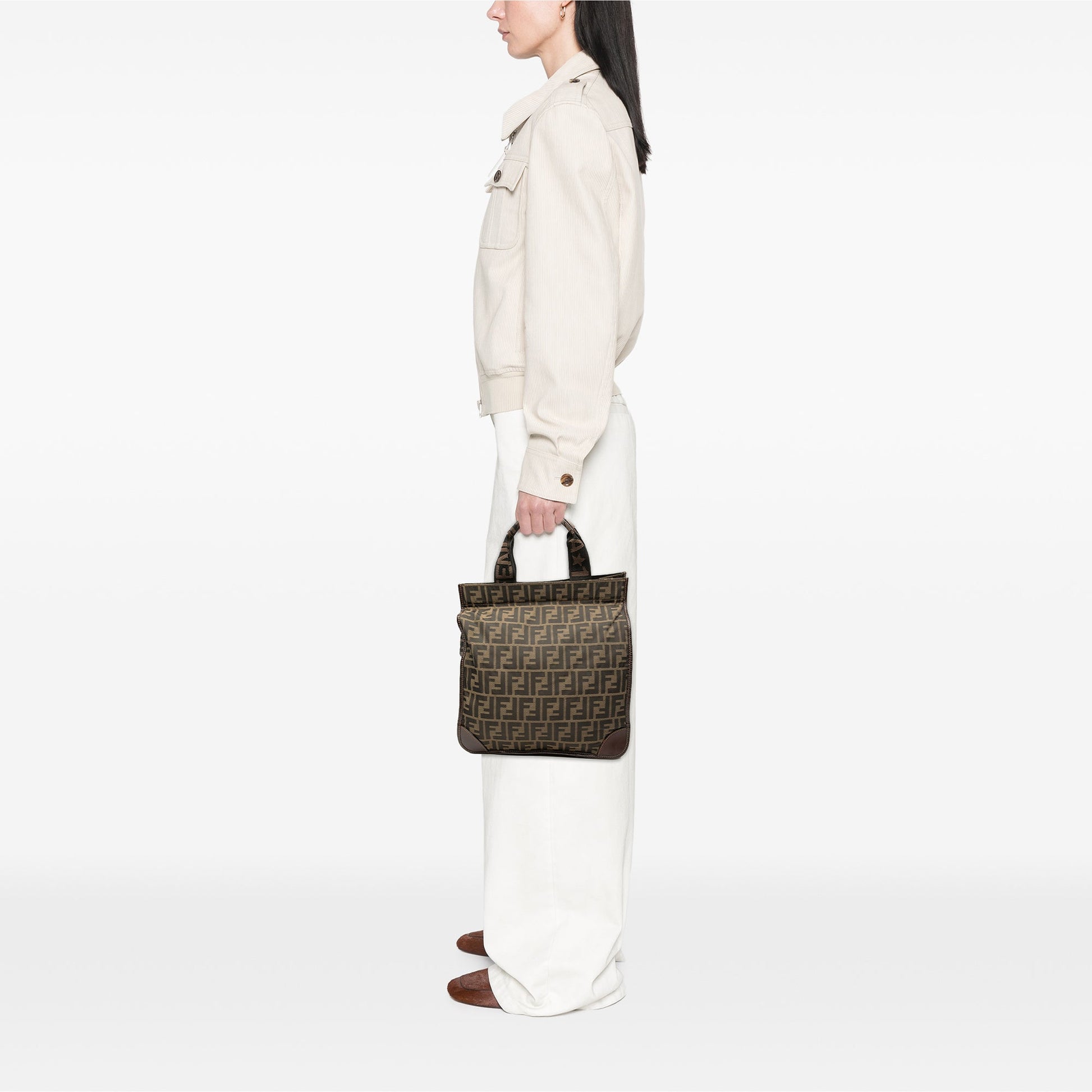 Fendi Zucca Canvas Shopping Tote
