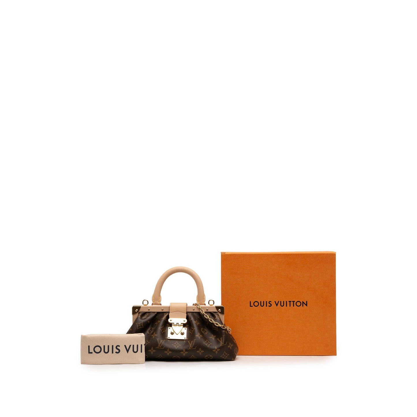 Louis Vuitton Monogram Clutch Top Handle Bag