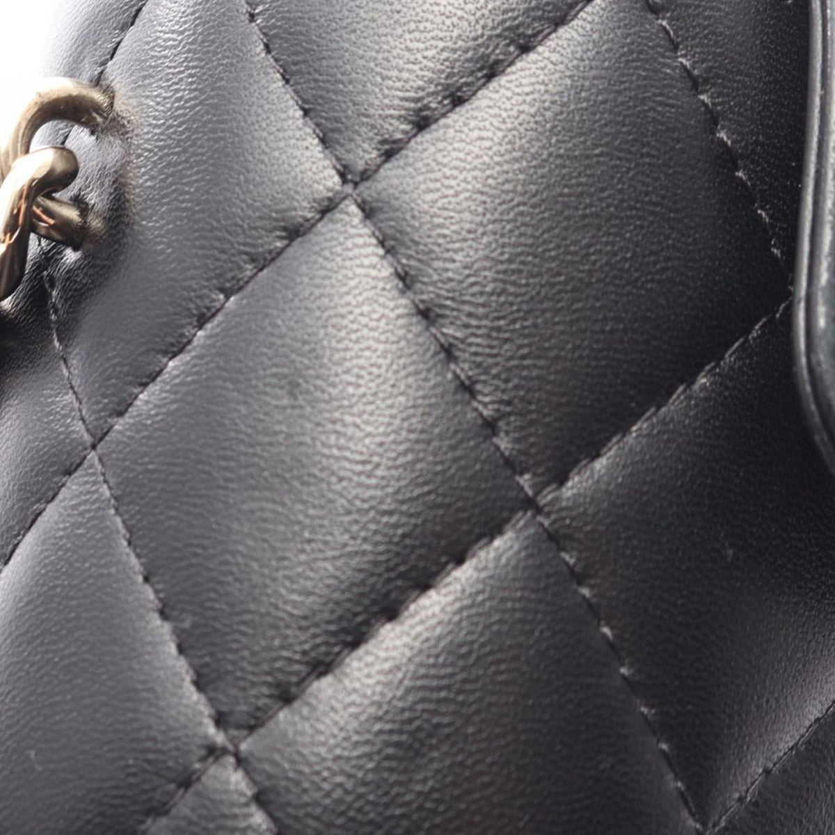 Chanel Mini Quilted Lambskin Round Vanity Case with Chain