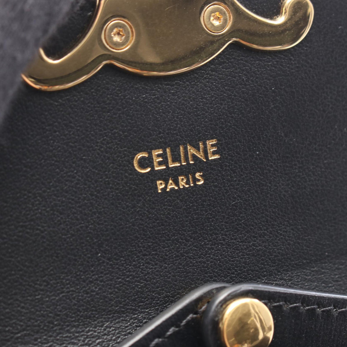 Celine Mini Calfskin Claude Crossbody — Black