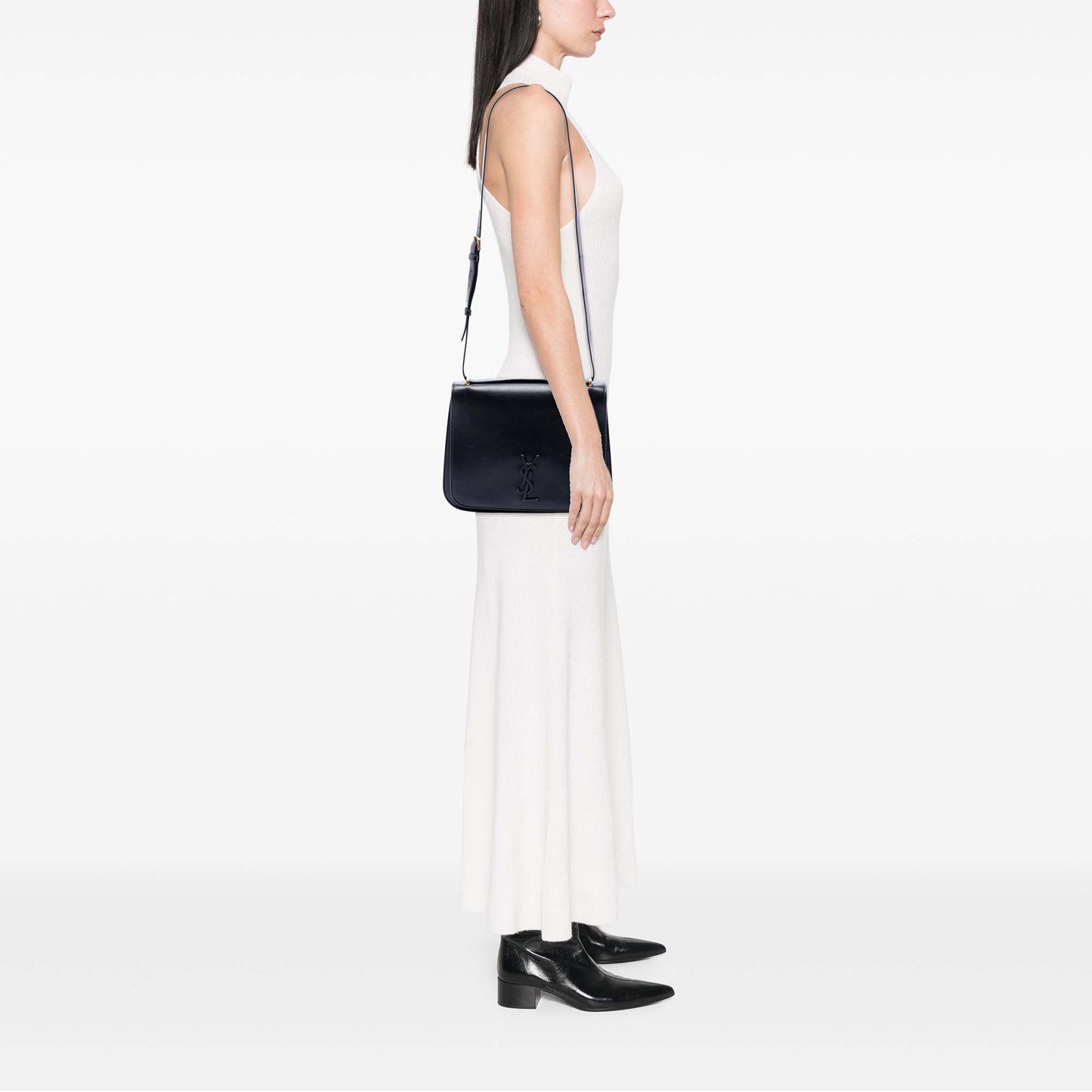 Saint Laurent Medium Smooth Calfskin Spontini Crossbody