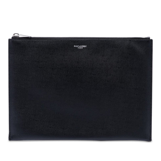 Saint Laurent Grain De Poudre Zip Clutch