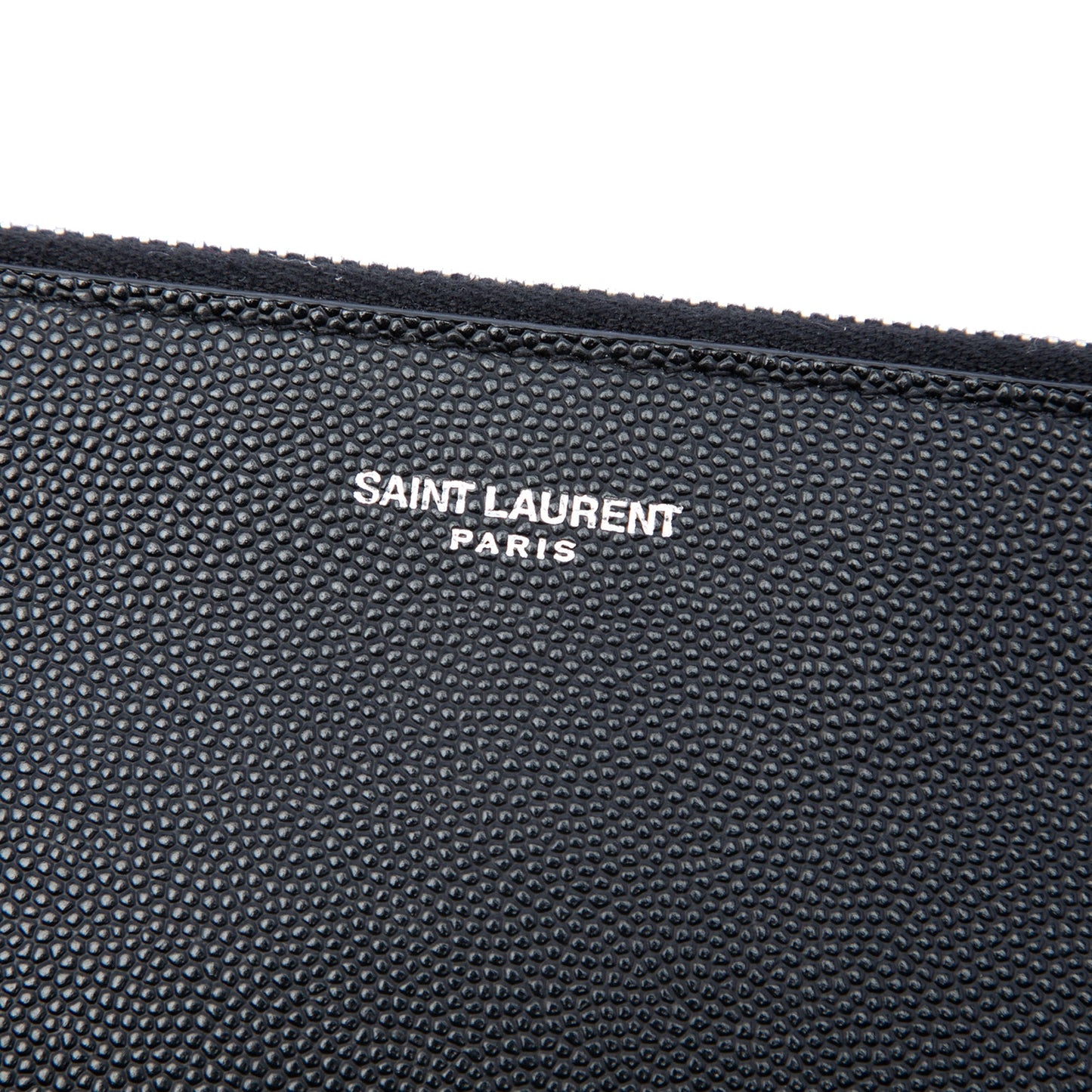 Saint Laurent Grain De Poudre Zip Clutch