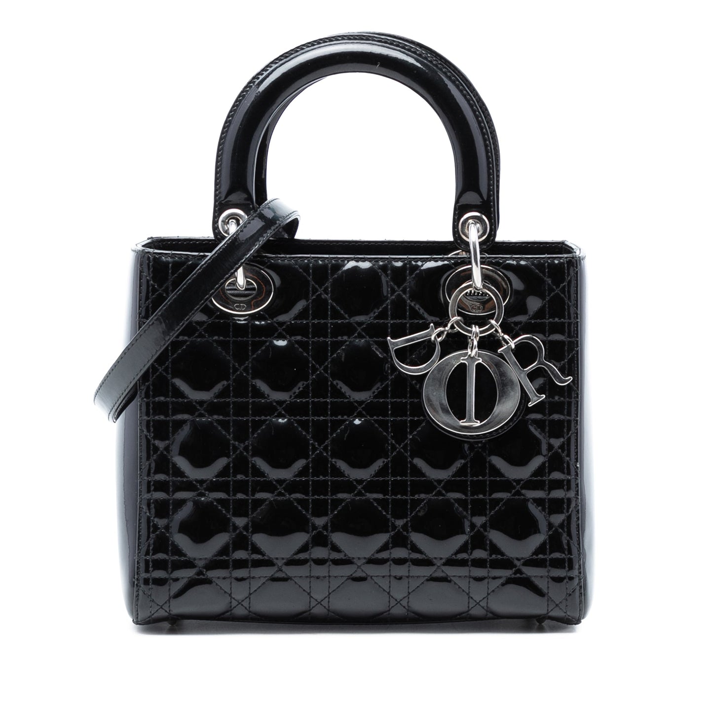 Dior Medium Patent Cannage Lady Dior