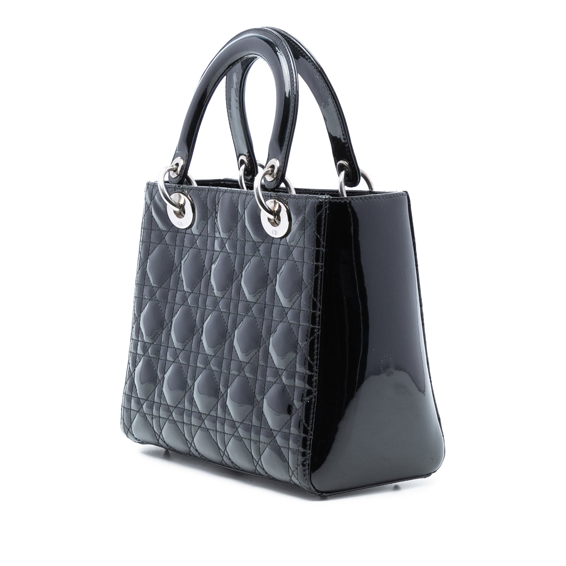 Dior Medium Patent Cannage Lady Dior