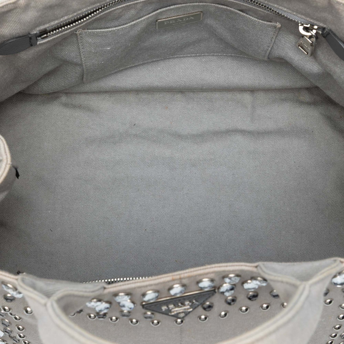 Prada Canvas Canapa Bijoux Satchel