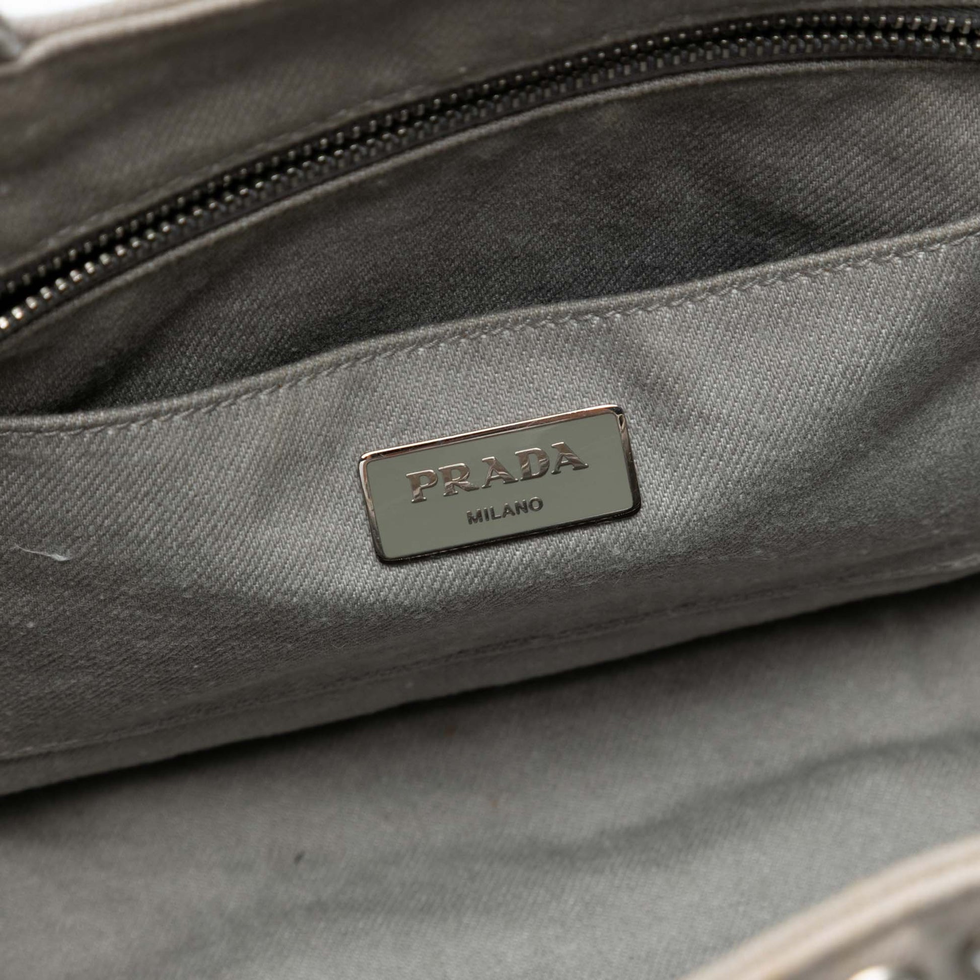 Prada Canvas Canapa Bijoux Satchel