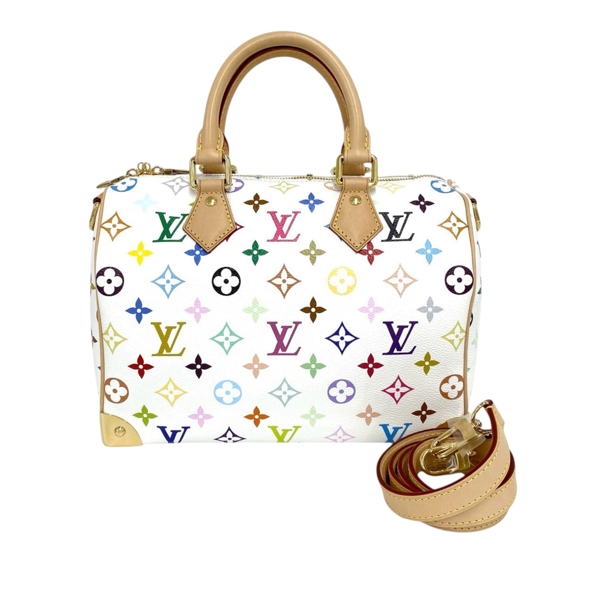 Louis Vuitton Takashi Murakami Monogram Multicolore Speedy Bandouliere 25