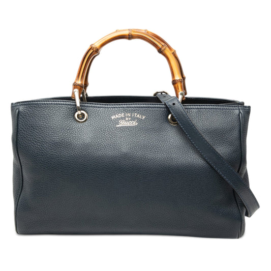 Gucci Medium Calfskin Bamboo Shopper Satchel