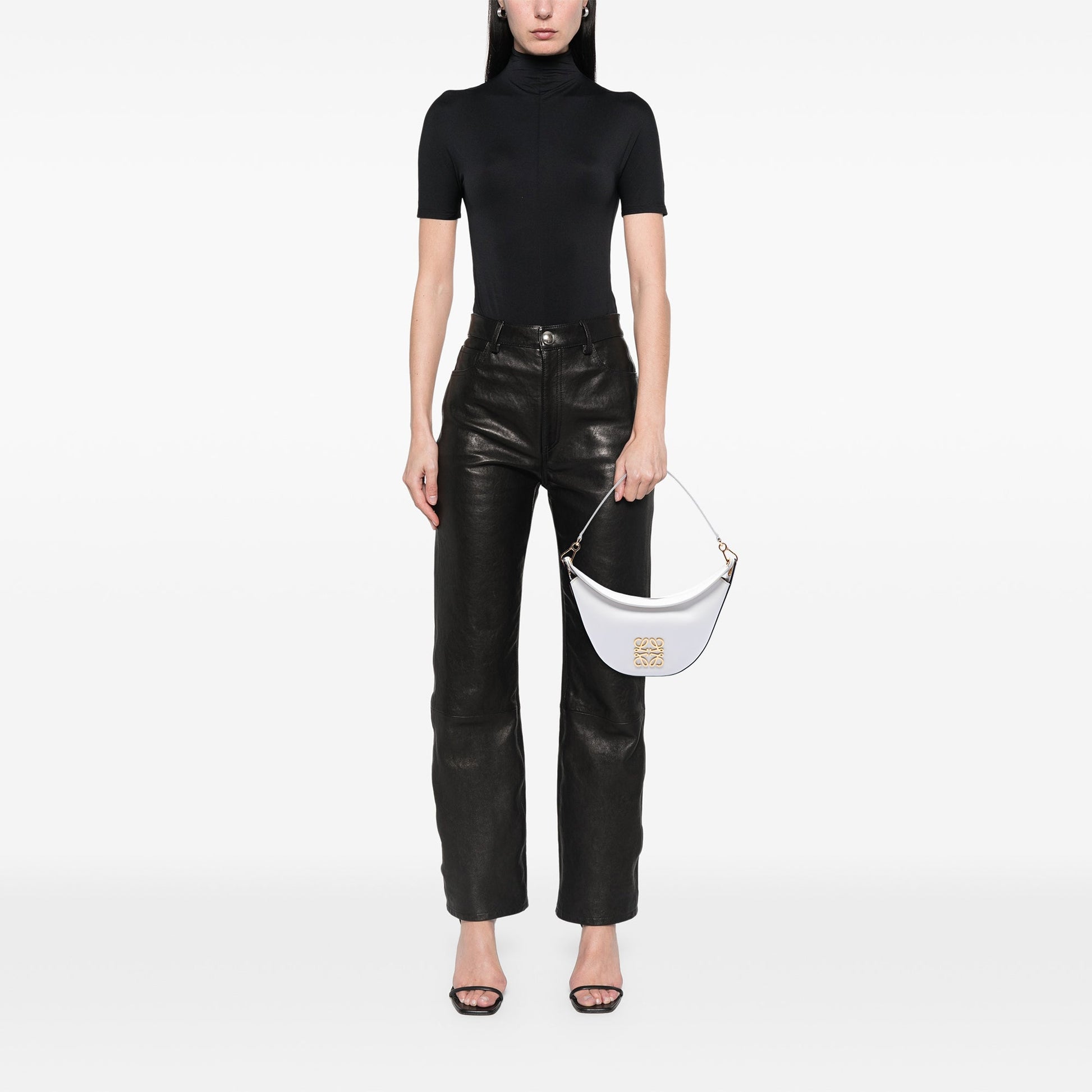 LOEWE Anagram Leather Luna Hobo Bag