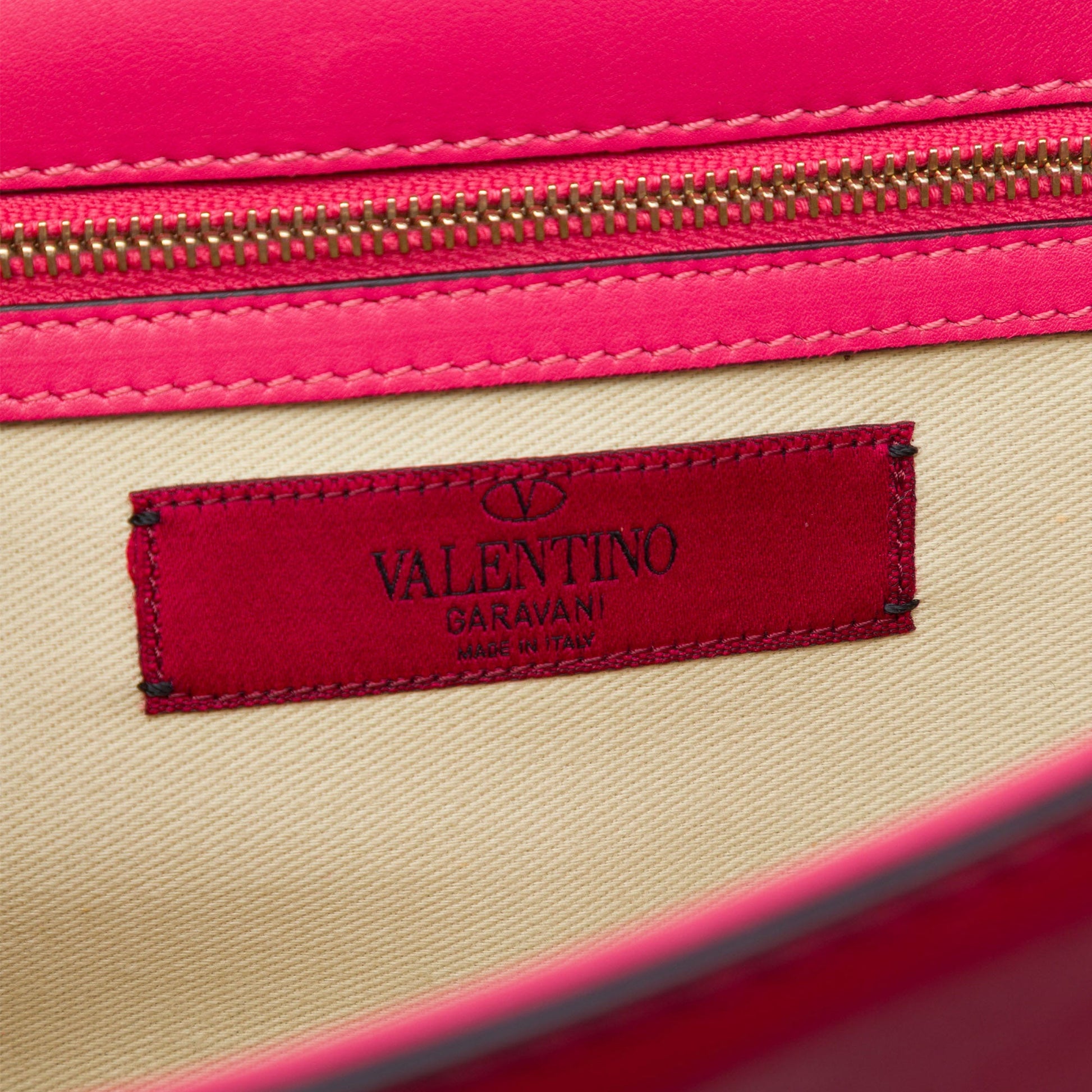 Valentino Medium Tricolor Calfskin Rockstud Glam Lock Crossbody