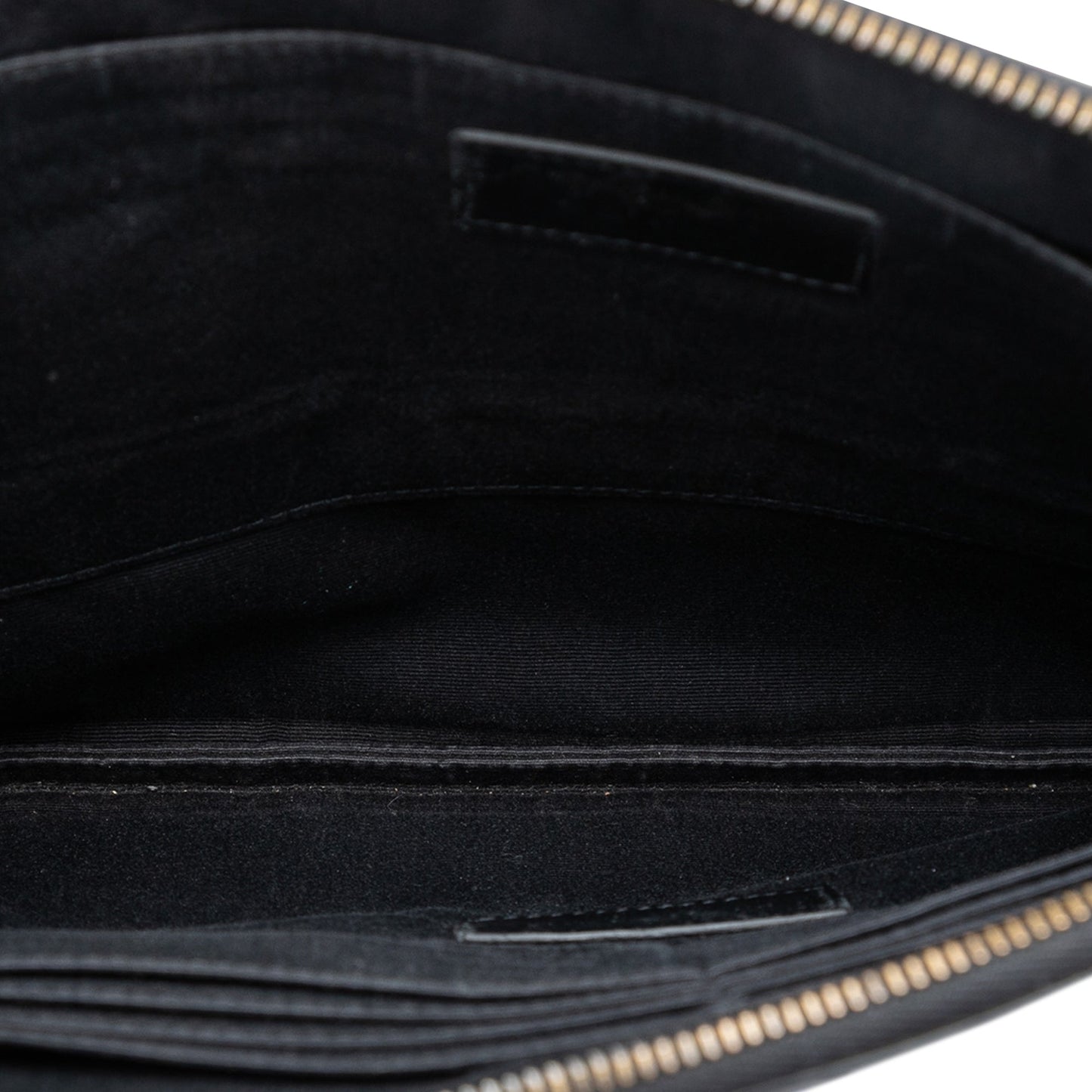 Saint Laurent Croc Embossed Leather Monogram Document Holder