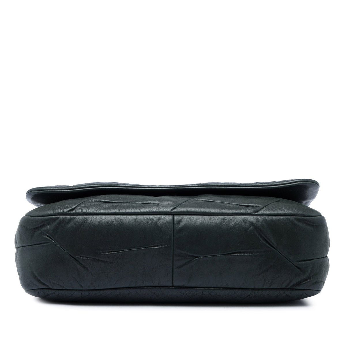 Chanel Iridescent Calfskin East West Glint Flap — Black