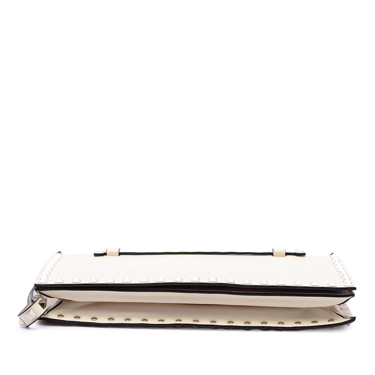 Valentino Leather Rockstud Flap Clutch