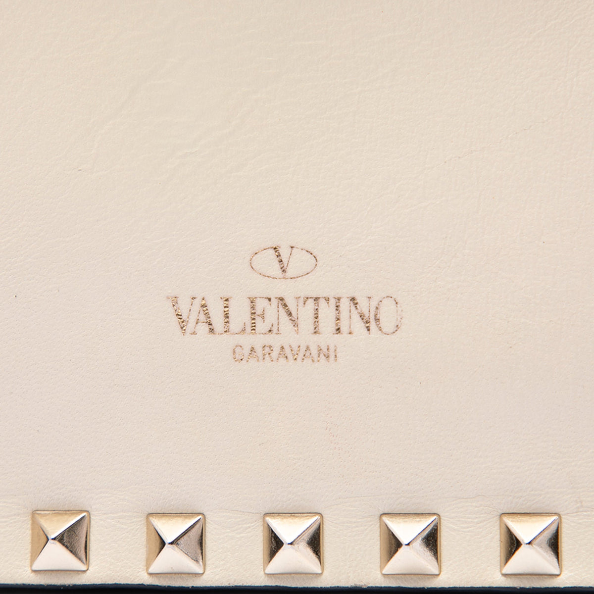 Valentino Leather Rockstud Flap Clutch