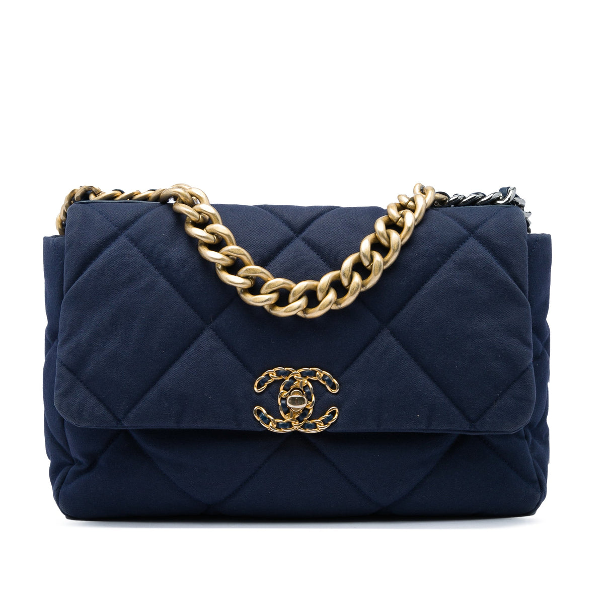 Chanel Large Canvas 19 Flap — Blue