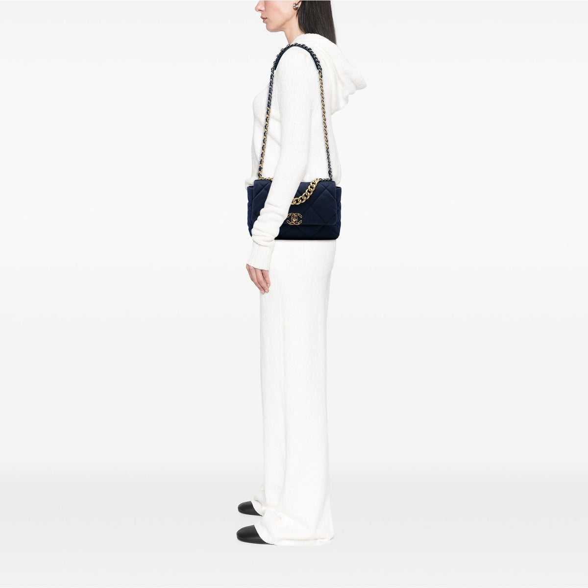 Chanel Large Canvas 19 Flap — Blue