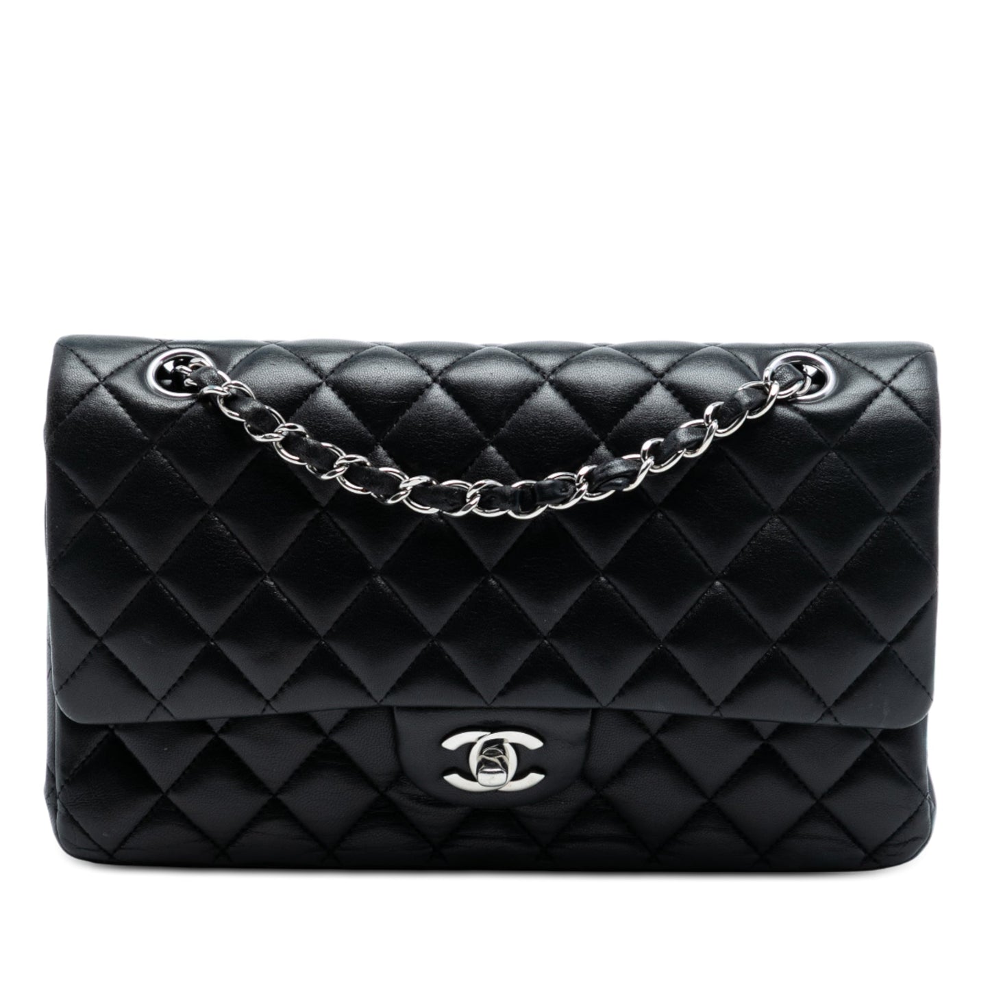 Medium Classic Lambskin Double Flap