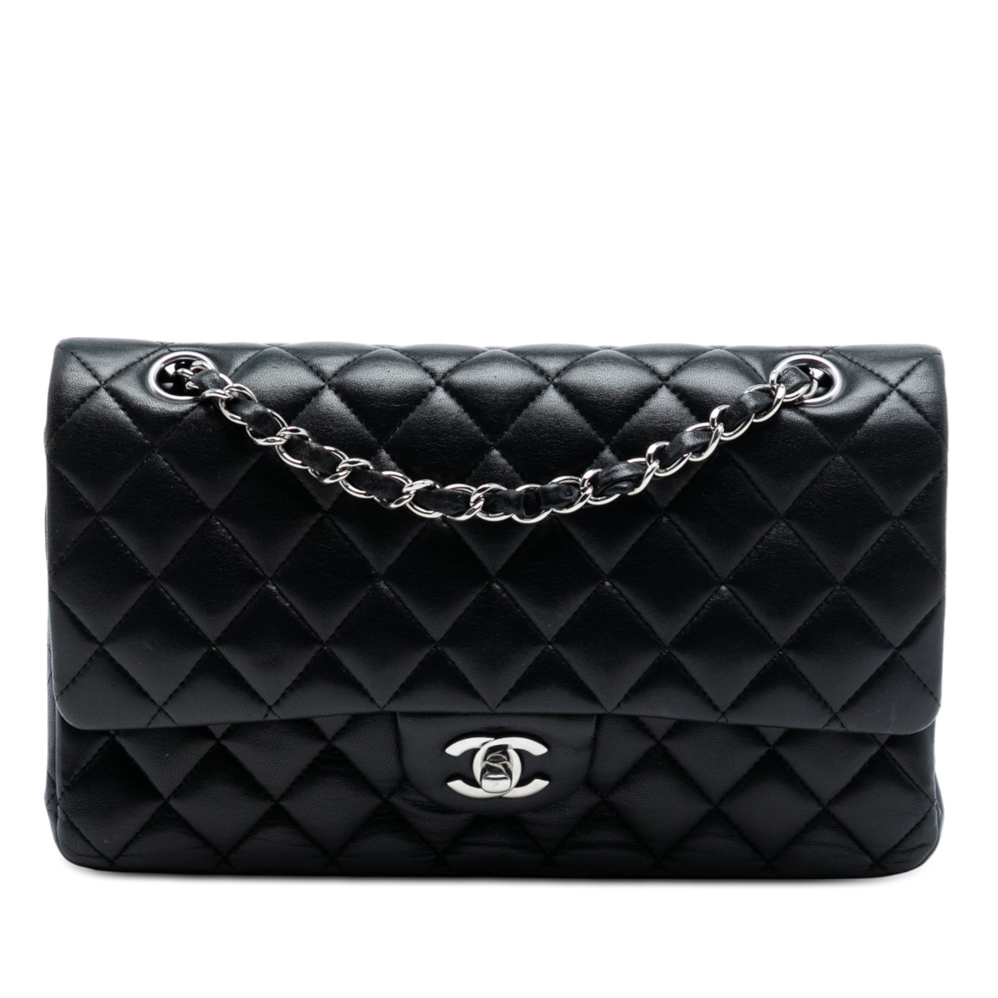 Medium Classic Lambskin Double Flap