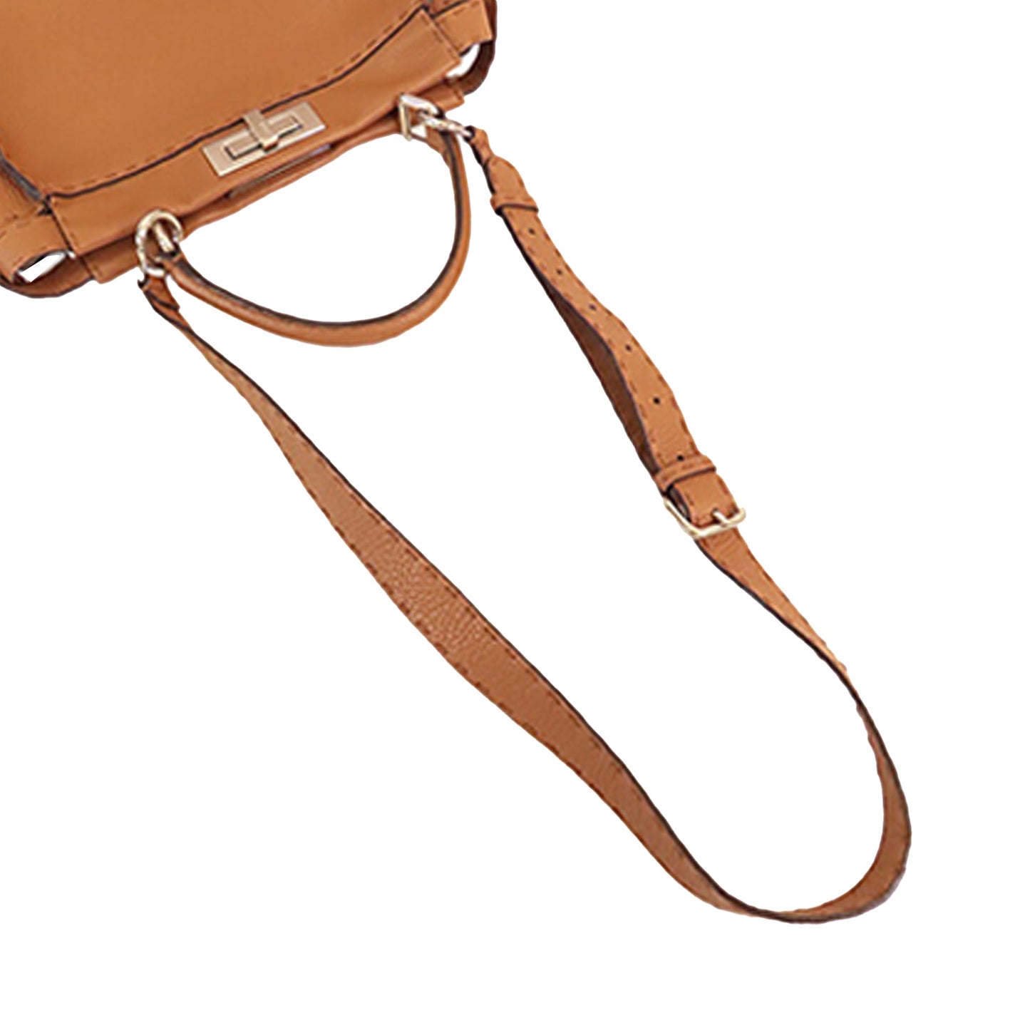 Fendi Medium Leather Selleria Peekaboo Iconic Satchel