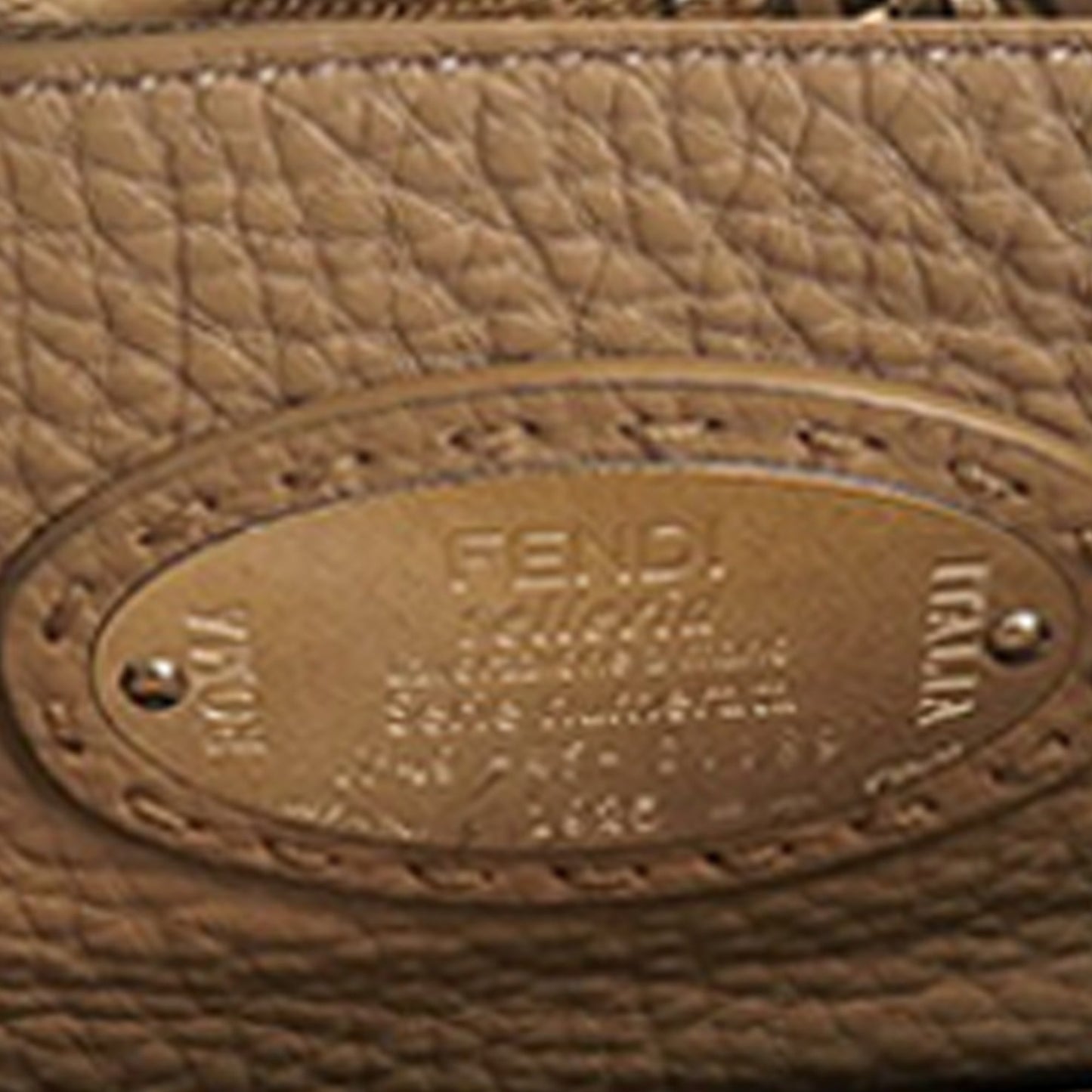 Fendi Medium Leather Selleria Peekaboo Iconic Satchel