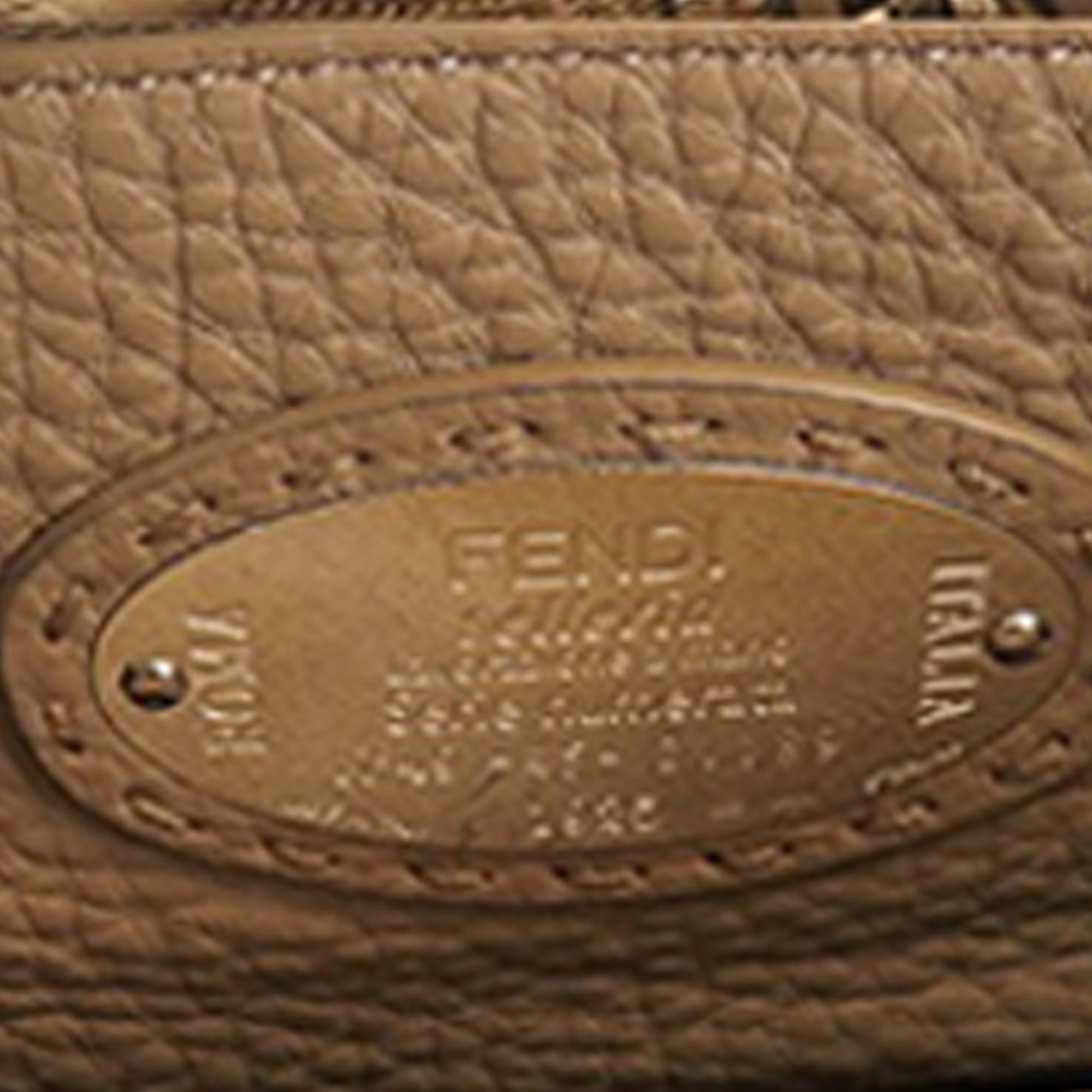 Fendi Medium Leather Selleria Peekaboo Iconic Satchel