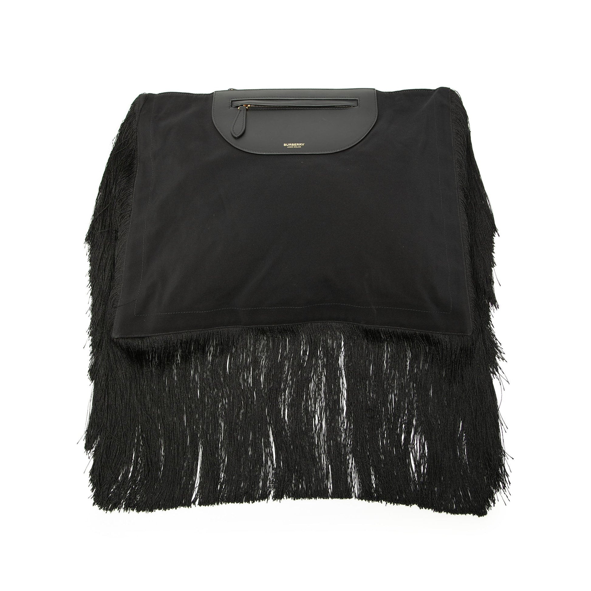 Burberry Canvas Olympia Fringe Clutch