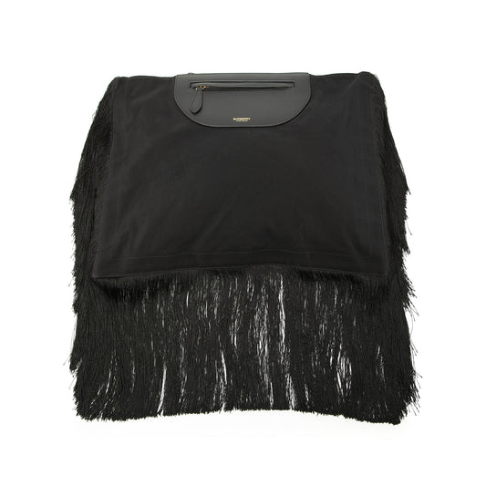 Burberry Canvas Olympia Fringe Clutch